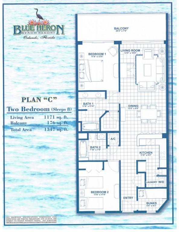 Blue Heron Beach Resort - Two Bedroom 21404 Орландо Экстерьер фото